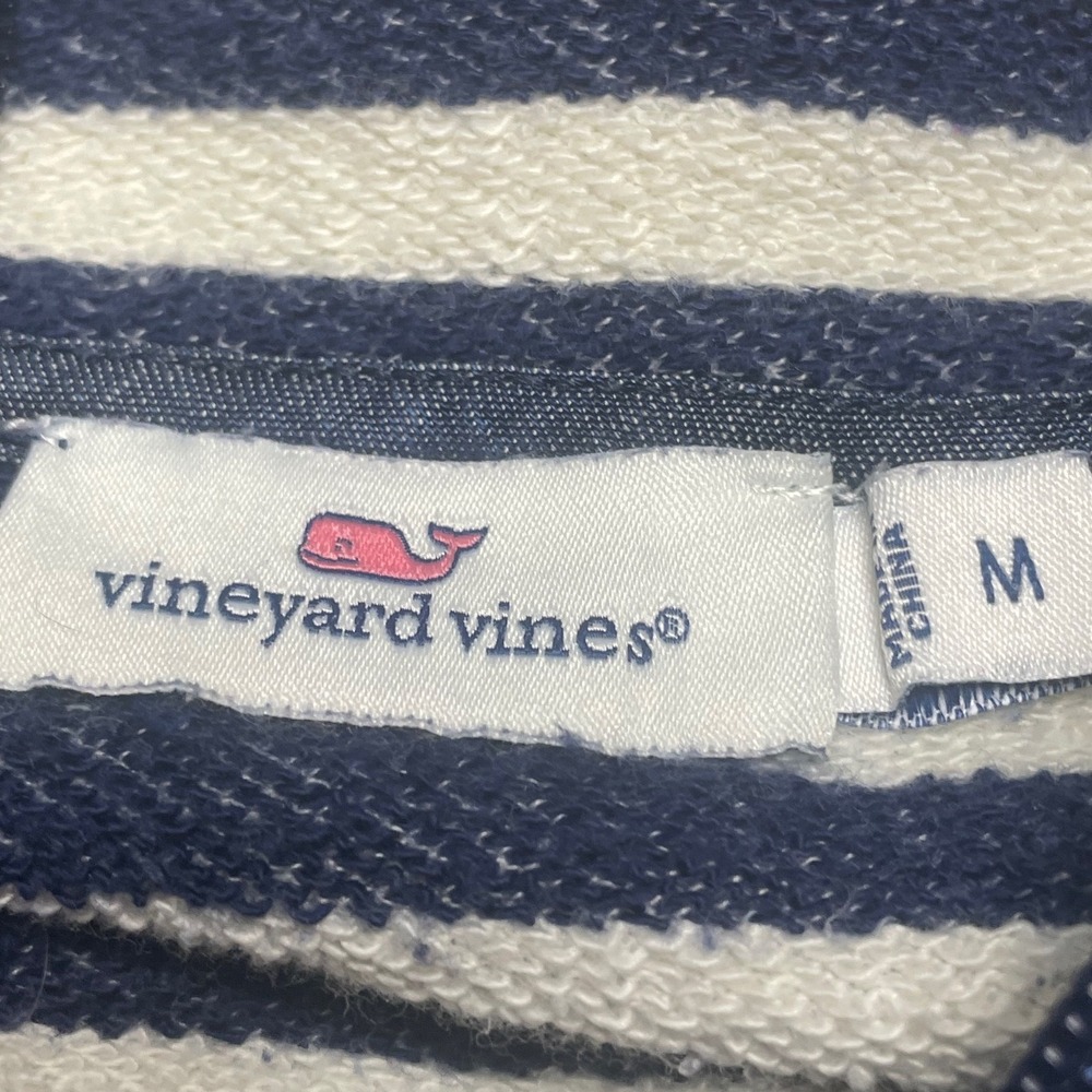 Vineyard Vines Dreamcloth Blue Stripe 1/4 Zip Pullover Women's Medium - Picture 3 of 12